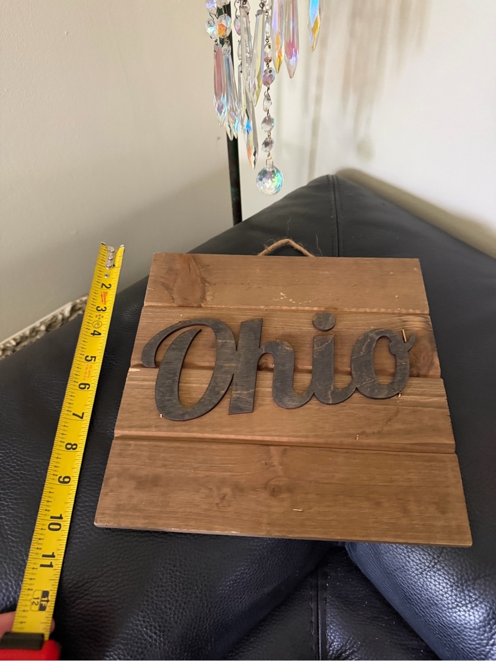Handmade wood "Ohio" wall hanging rustic farmhouse primitive